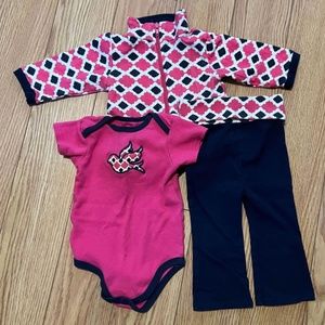 Baby girl size 9-12 months 3 piece outfit yoga sprout outfit
